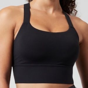 NWTS - Athleta Warrior Longline Bra D-DD - Black, Small